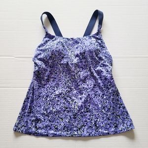 Nike Purple Floral Print Women’s Swim Tankini Top